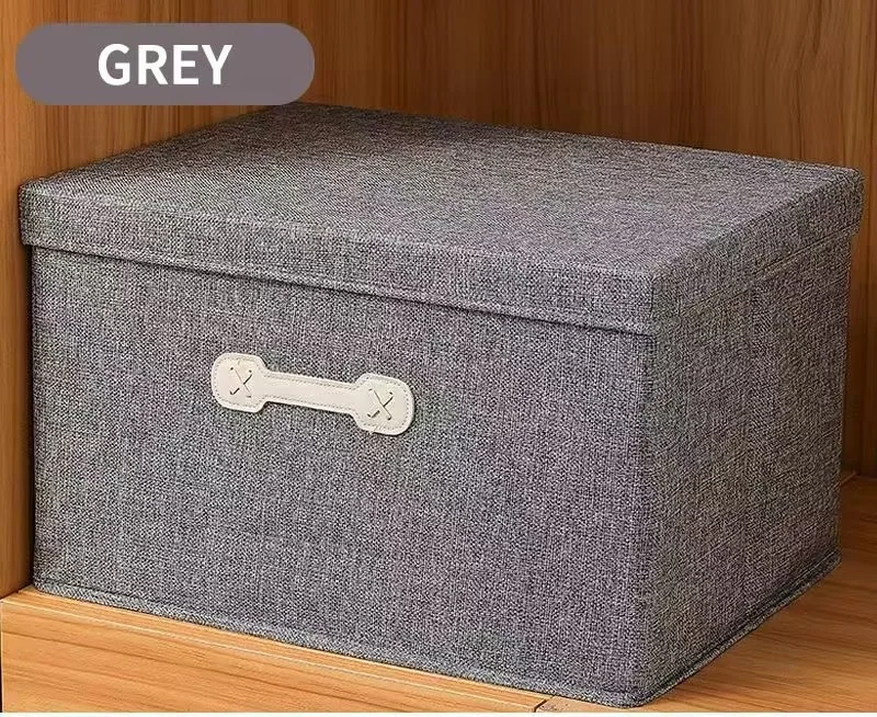 Factory Wholesale Hot Sale Cotton Linen Foldable Durable Large Capacity Cloth Organizer Home Soft Living Room Bedroom Wardrobe