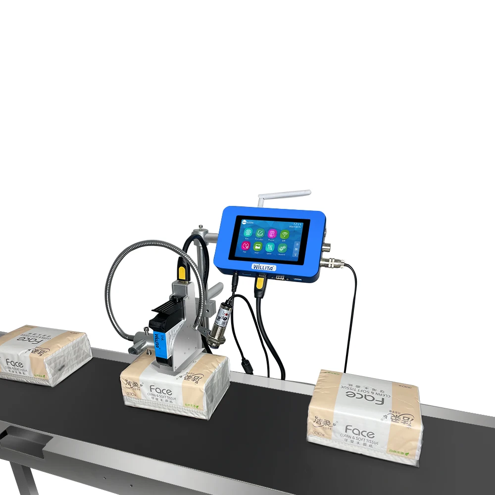 Willita Factory Price Single Pass Batch Expired Date Coding Machine Tij Logo Printing Online Thermal Inkjet Printer