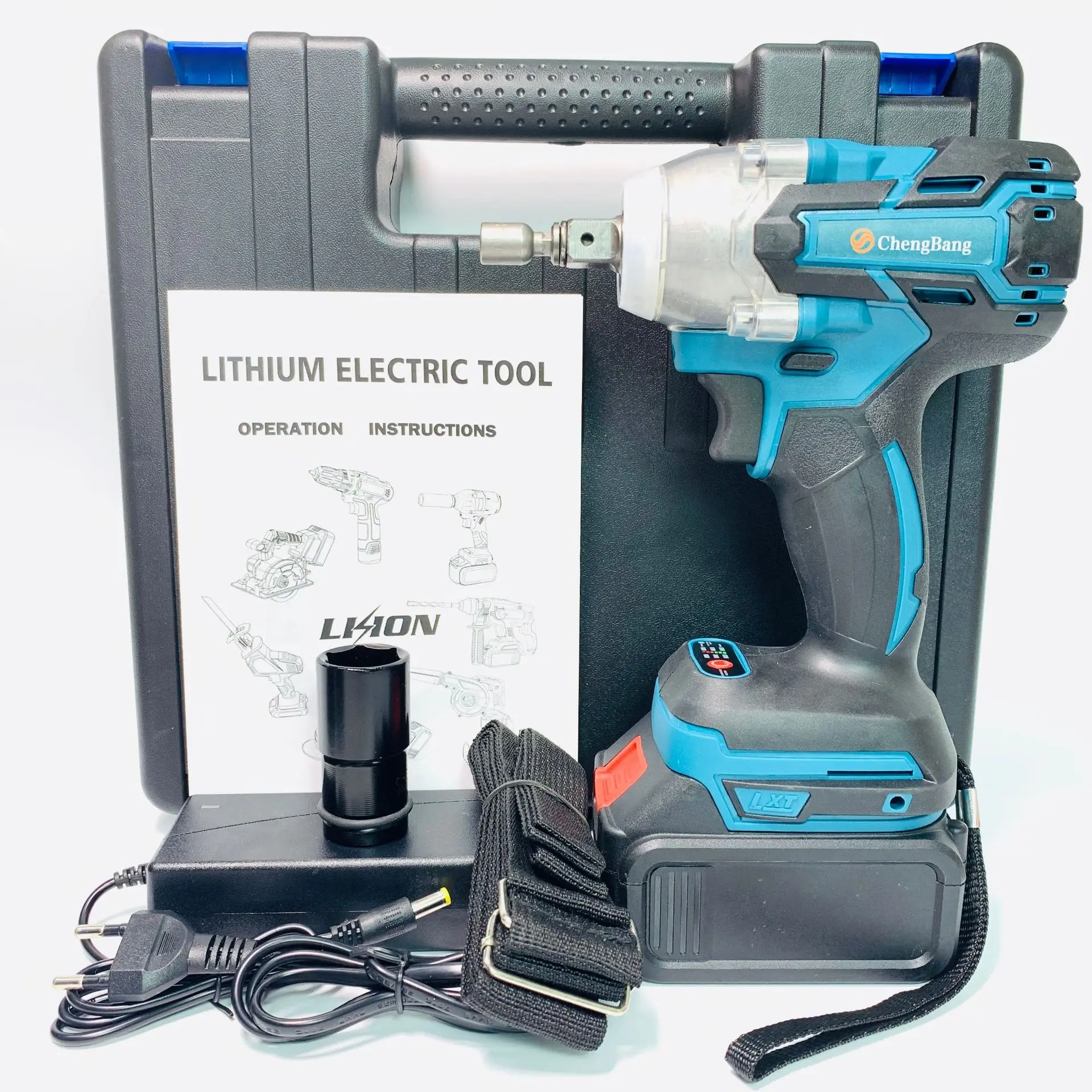 大功率无刷电动冲击扳手2合成1无绳钻汽车修理工具可充电锂电池轮胎扳手