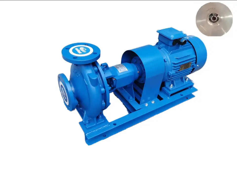 EKD Series Single-Stage End Suction Centrifugal Pump DIN24255 Standard Brass Impeller With Coupling and Base Plate