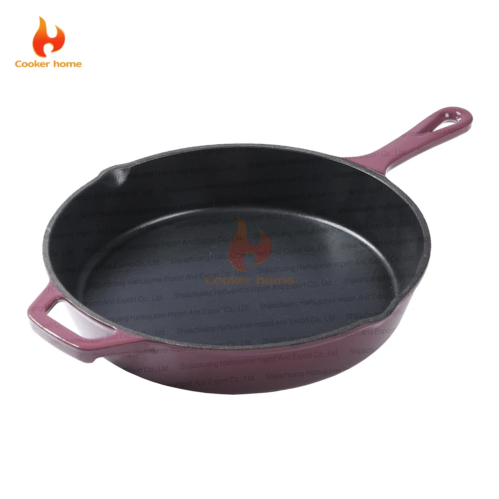 Home Kitchen Enamel Coated Cast Iron Non Stick Cooking Pots And Pans