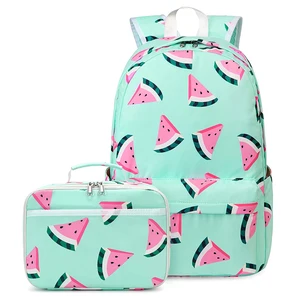 Custom logo Mochila Escolar Cute Girls Kids Set Bookbags Backpack School Bags with Lunch Bag