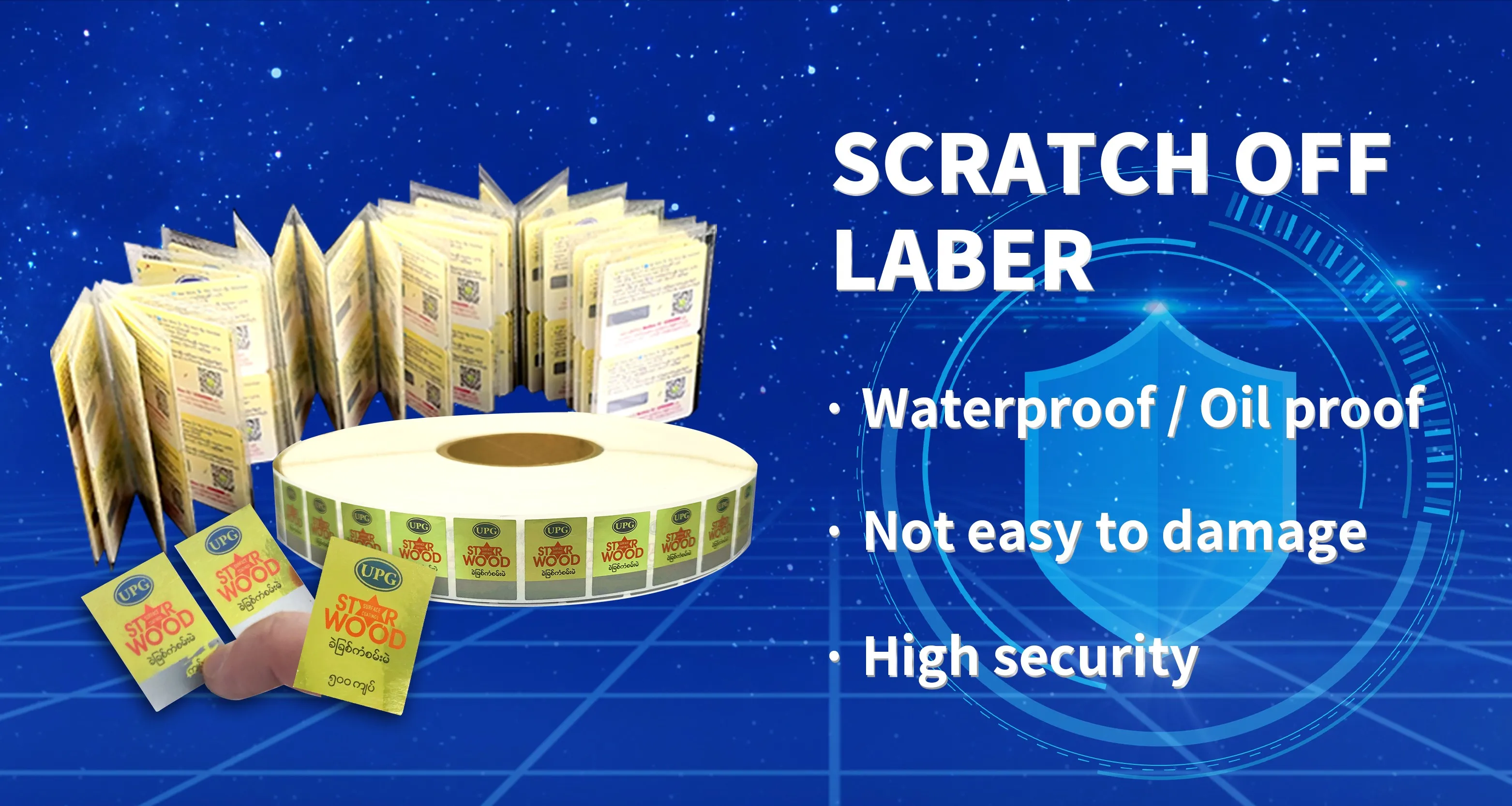 Factory Price Scratch Off Sticker Labels Holographic Waterproof Scratch ...
