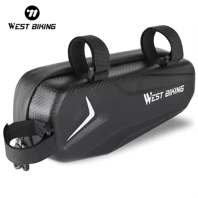Sac De Cadre Vélo VTT 1.5L Imperméable EVA - Noir, Neuf