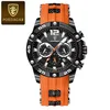 7 Black Case Orange Dial