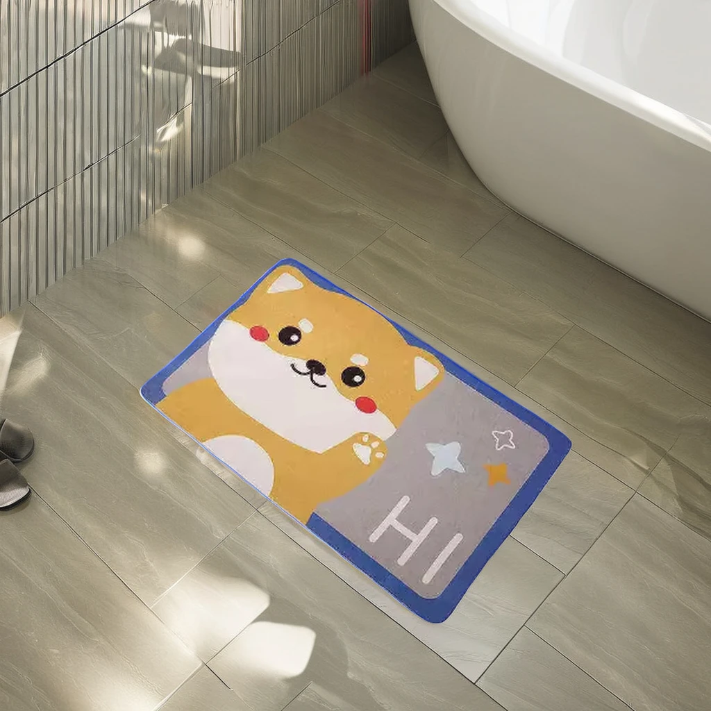 OEM Customizable Cartoon Bathroom Mats Waterproof Non-Slip Kitchen Living Room Floor Mat Heat Transfer Hotel Home Absorbent