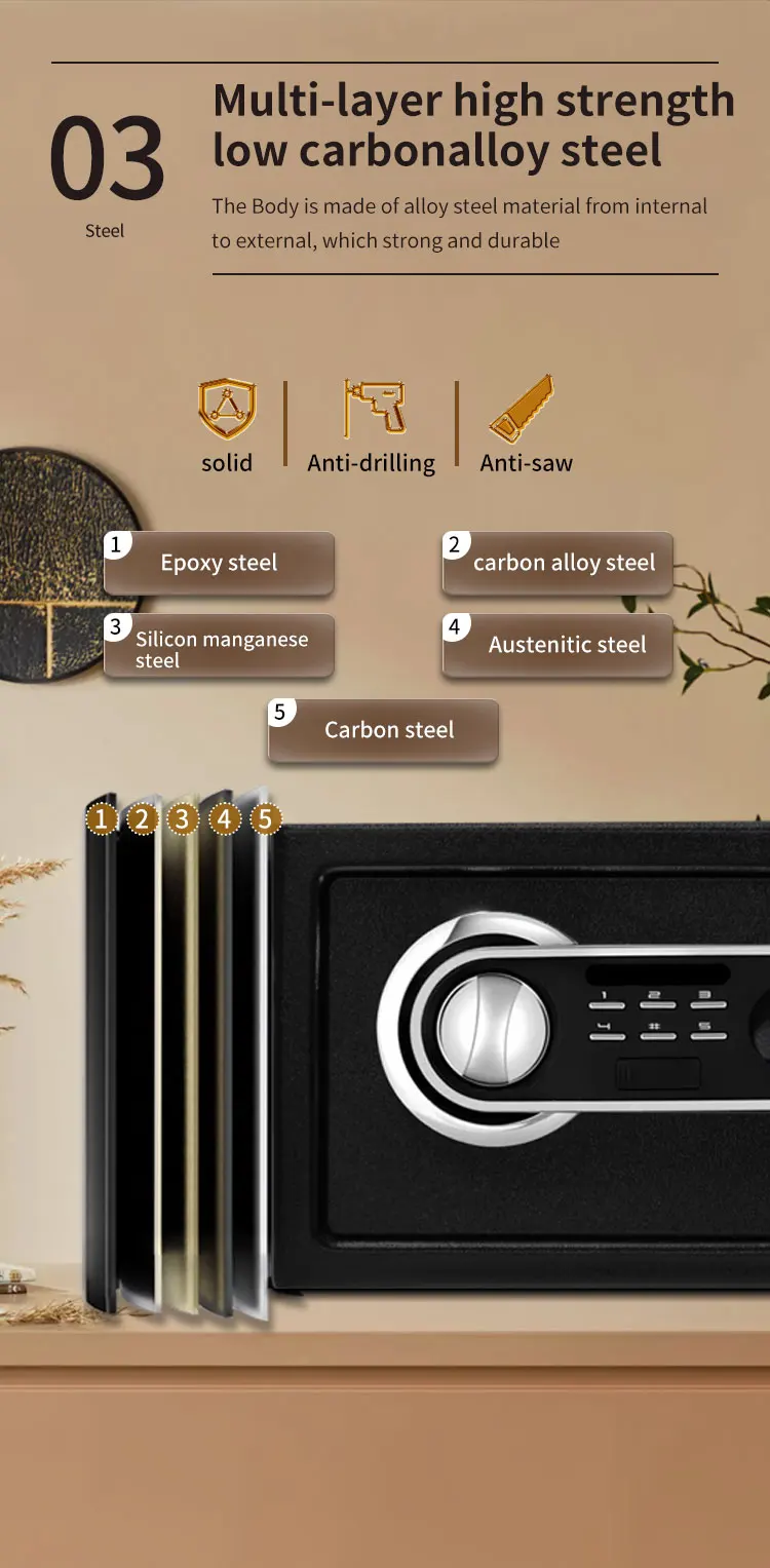 CEQSAFE Wholesale Energy Saving Metal Electronic Hotel Cion Safe Deposit Box supplier