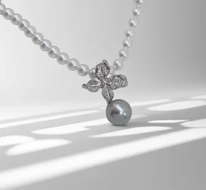 Women's Vintage Style Pearl Rhinestone Butterfly Design Necklace Bracelet Jewelry Set Bridesmaid Evening Dress Accessories