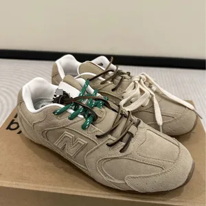 Cross-border Fujian Salamander Miu Jointly Designed De 766 Breathable Lightweight Mesh Upper Rubber Outsole Lace-Up Summer Shoes