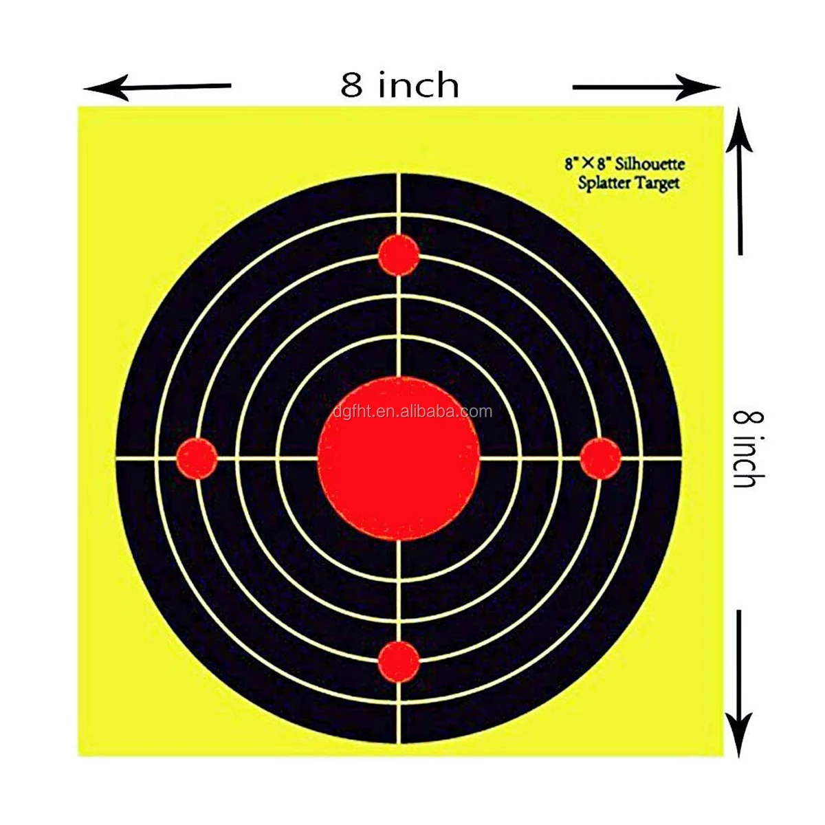 50PCS 8 Inch Paper Shooting Reactive Adhesive Target Practice Air Rifle Pistol 