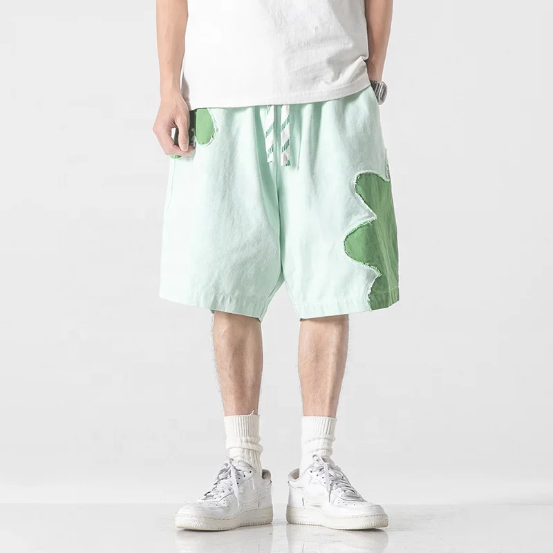 Custom  Wholesale High Quality 100% Cotton Plus Size Men's Shorts Patchwork Plain Gym Boys Causal Sweat Shorts Summer763_voghion.com