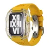 butterfly buckle-flash gold case-yellow strap