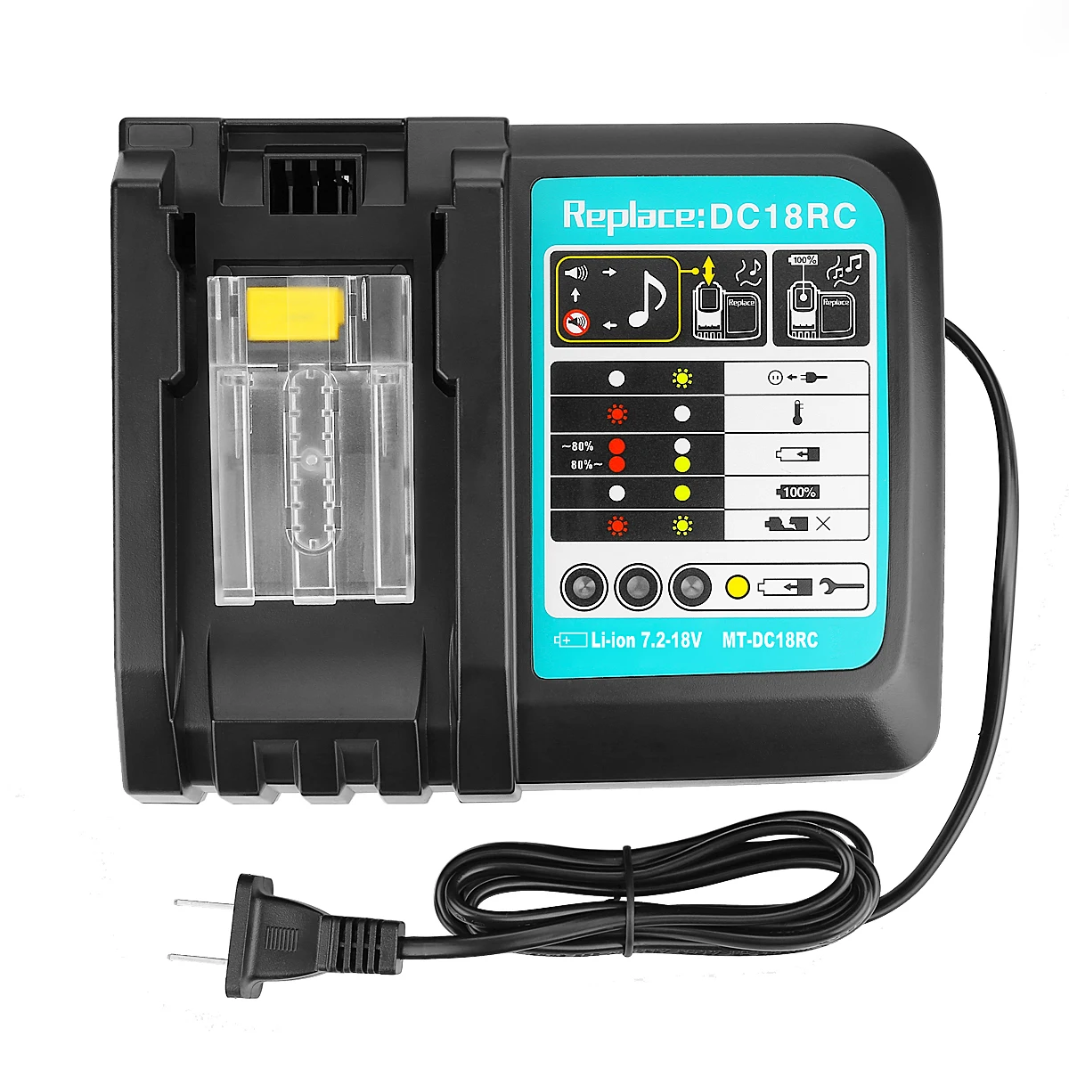 Для 14,4 V ~ 18V 3.0A литий-ионных батарей DC18RC Замена Makita зарядное устройство
