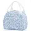 White background with blue flowers