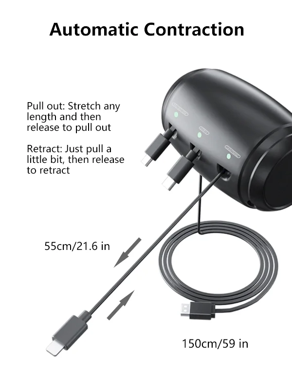 Выдвижной шнур 3 в 1 для подголовника автомобиля такси, зарядная станция, автомобильное зарядное устройство Type C Micro USB для телефона, планшета