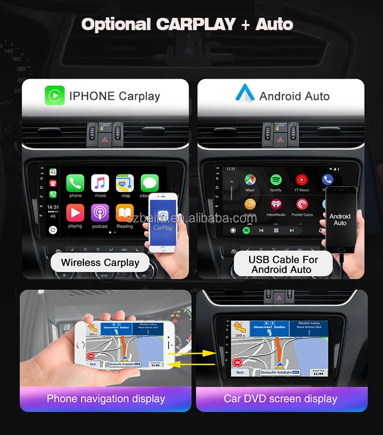 Optional CARPLAY + Auto