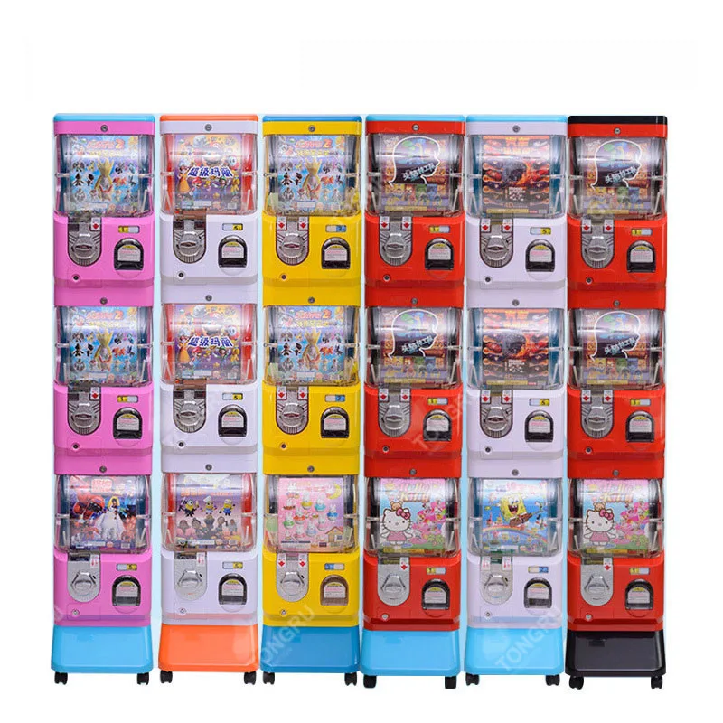 Clear Color Coin-Operated  Vending Machine Gotcha Toy Distributor with Colorful Capsule Original Product Genre