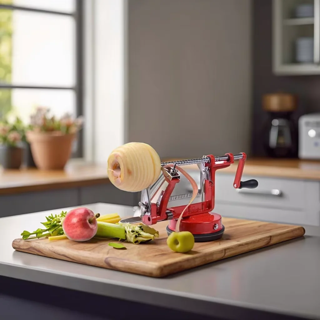 Manual Stainless Steel Apple Peeler Corer Slicer, Handheld Multi-Function Fruit Tool for Home Kitchen