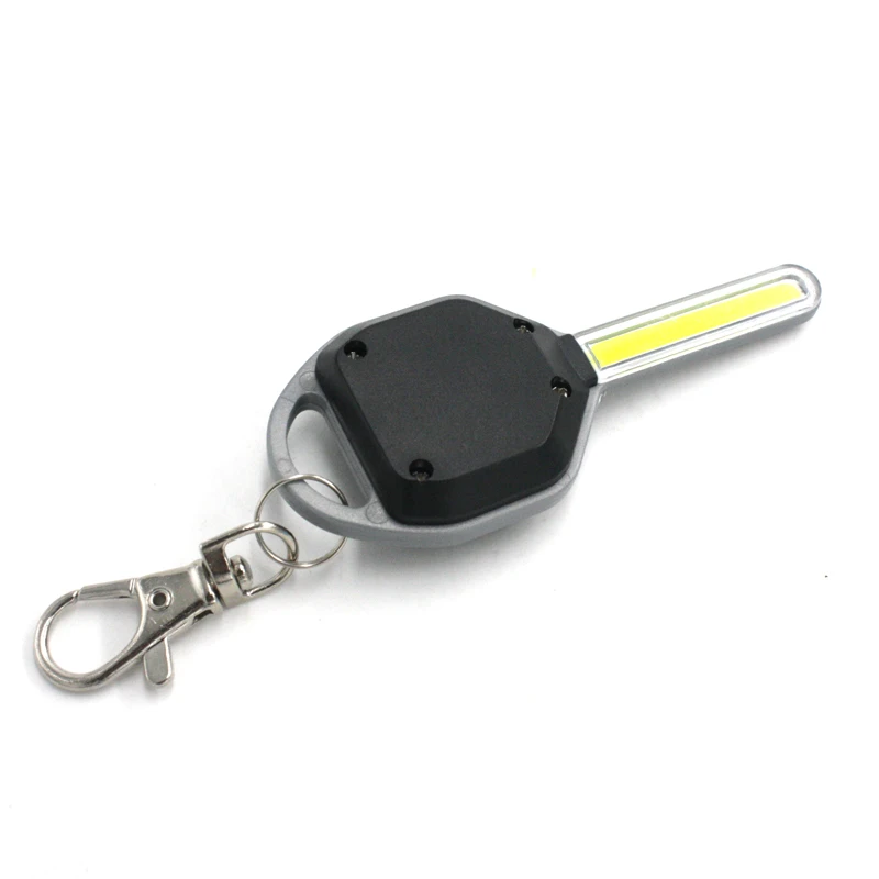 Small Size ABS LED Flashlight Light Mini Key Shape Key Chain Ring Keychain Lamp Torch Emergency Camping Night Light