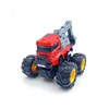 Big-foot stunt vehicle-red-clad excavator