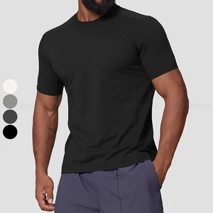 Men's Casual Workout Top Quick Dry Gym Compression Clothing Breathable Stretch Running T Shirt Wholesale Athletic Training Wear