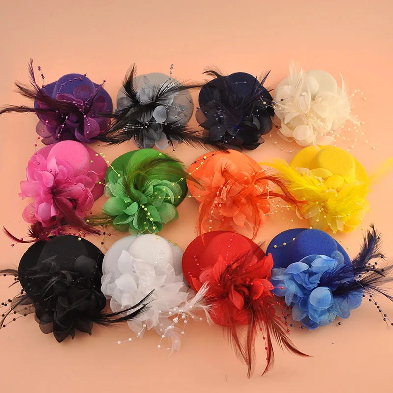 B1059 England Style Formal Wool Felt Fez Fedora Cap Dome Round Formal Bowler Hat For Women
