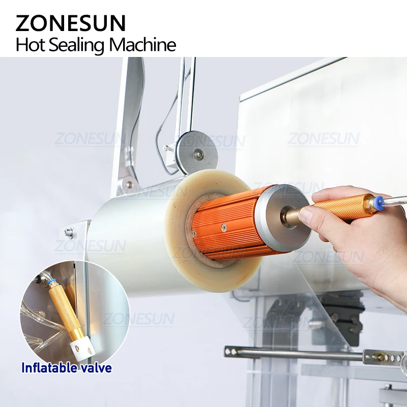 ZONESUN ZS-FKR4T Automatic 4 Heads Bucket Jar Bottle Aluminum Foil Film Roll Heat Press Sealing Machine