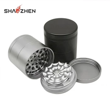 Hot Selling Creative Wholesale Customization 4-Layers Metal Smoke Grinders Aluminum Alloy Dry Herb Grinder