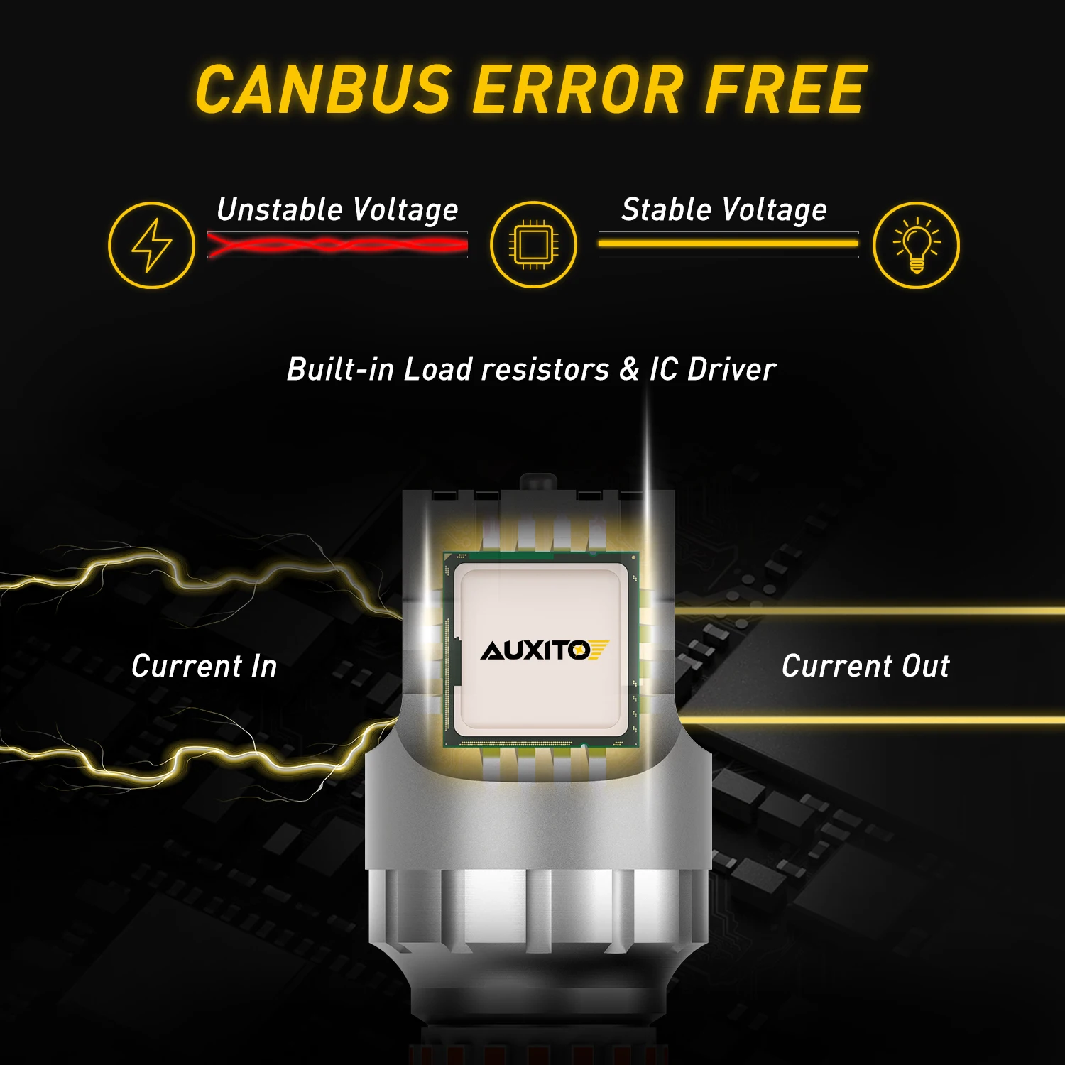 AUXITO 7443 7440 LED Red Strobe Flash Brake Stop Tail Parking Light Bulbs CANBUS - Foto 7