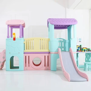 Factory Sale Children Amusement Park Kindergarten Playground Equipment Play House for Kids Plastic Slide High Quality Girl Toys