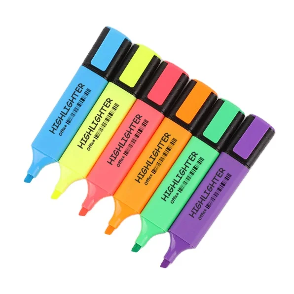 Новый продукт офисная школьная яркая флуоресцентная ручка ярких цветов пастельные маркеры