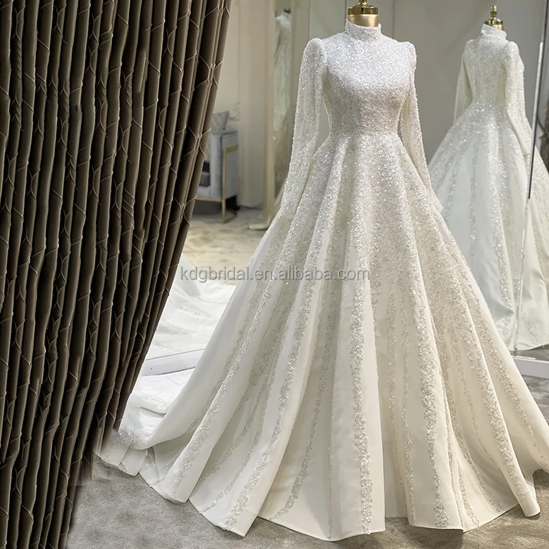 KDG Made in China Plus Size Party Dresses Rhinestone Robe De Mariage Court Ladies Elegant Civil Bridal Dress Ball Gowns Wedding