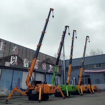 Narrow Space Small Mini Spider Crane Crawler Crane mini crawler crane With Hydraulic Telescopic Outrigger