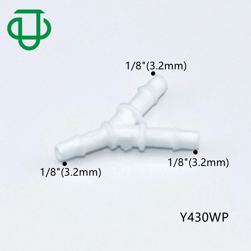 Ju Plastic Wye Pipe Fitting 5/32" Tube Id 4mm Equal Barb Y Shape 3 Ways