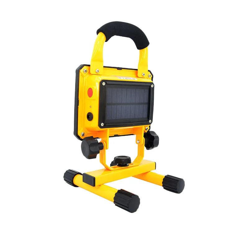 Прямая продажа с фабрики, 10 Вт, портативный Перезаряжаемый Небьющийся Автомобильный светодиодный напольный светильник на солнечной батарее для рабочего магазина и прожекторного освещения