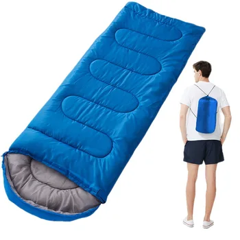 Waterproof Outdoor Camping 4 Seasons Cold Weather Windproof and Warm Envelope Cotton Hiking Sleeping Bag