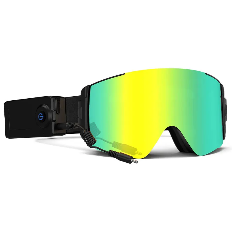 HUBO Sports Eyewear Heated Skiing Gogoles in Magnetic Blue Orange