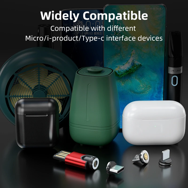 Оптовая продажа, удобный 3 в 1 Мини Магнитный зарядный кабель 540, аксессуары для телефона, быстрая зарядка типа c, Мини Магнитный usb кабель