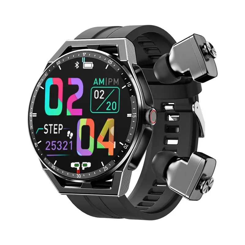 New Design Smart Watch T20 2 in 1 with Earphones  Unique Designed 2 in 1 Watch Smart Watch Earbuds 2 in 1 with Smart Band Brace