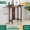 Walnut-colored single-layer drawerless altar table, 80cm long