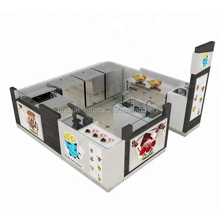 New Design Mall Fast Food Kiosk for Fruit Juice Kiosk Bar Ideas Modern Bubble Tea Smoothies Kiosk Design