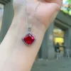 Red corundum pendant