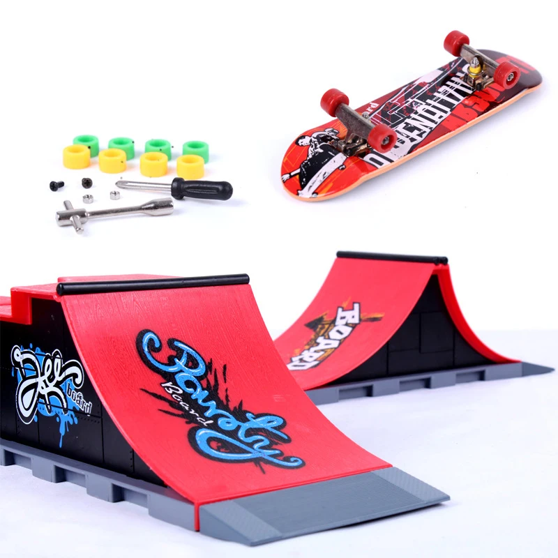 Educational Training Games Fingerboard Skatepark Toys Mini Skate Ramp