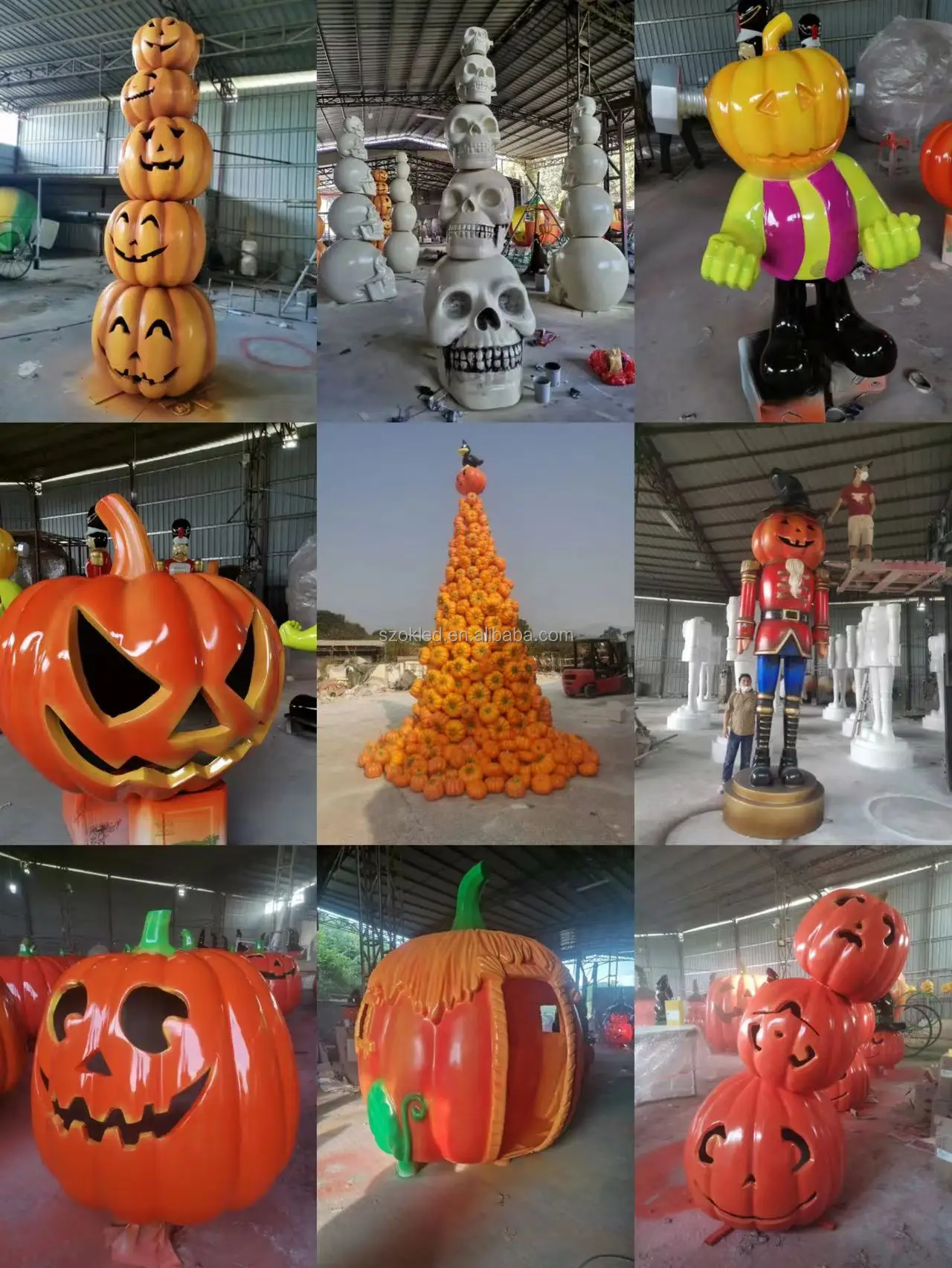 Sorcière En Résine Lumineuse En Forme De Citrouille Pour Halloween, Décoration Et Doigt D'honneur En Mousse à Suspendre (orange, Taille Unique
