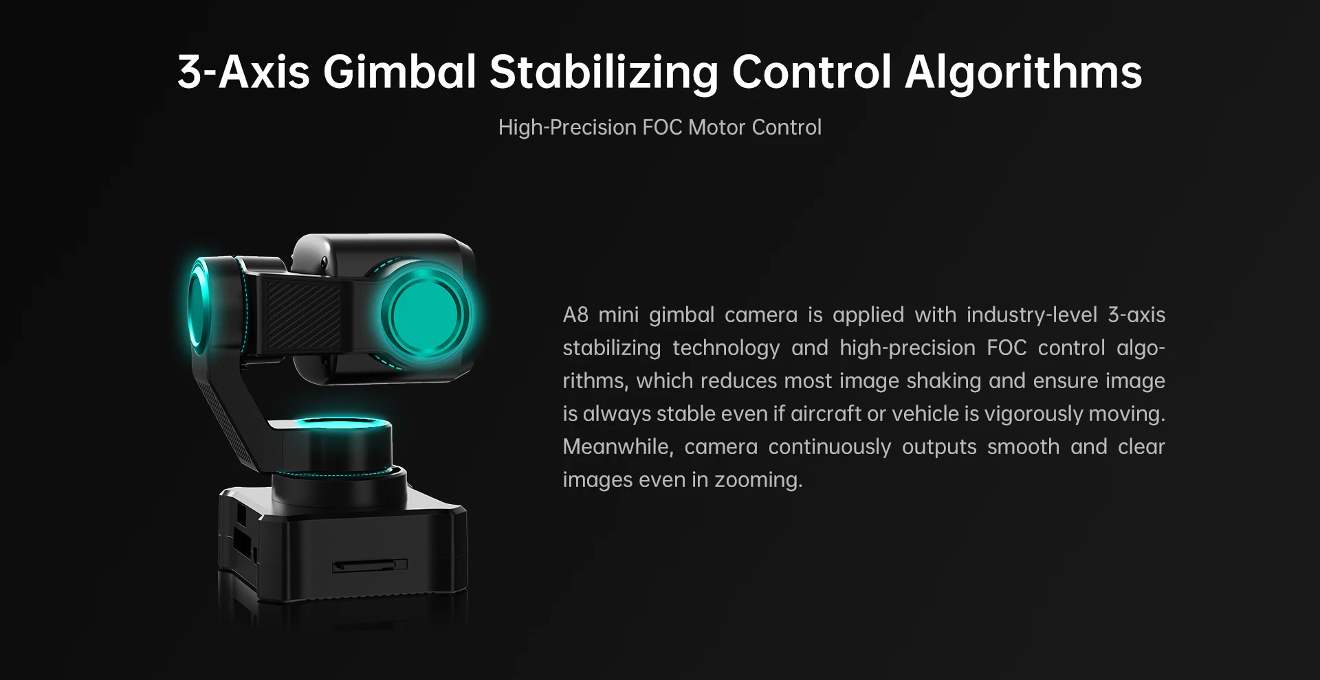  A8 Mini 4K 8MP Ultra HD 6X Digital Zoom Gimbal Camera PTZ Camera UAV Pod Load AI Intelligent Recognition and Tracking supplier