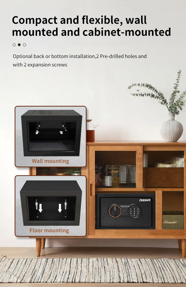 CEQSAFE High-end Furniture Digital Money Mini Household Lock Box Safe details
