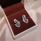 Jewelry 2021 Women's Jewelry Set Earring Ring Necklace Tide Butterfly 3 Piece Set Crystal Diamond Jewelry Set