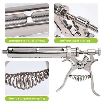 Drfeify Seringue Pour Animaux Pistolet D'injecteur De Bétail De