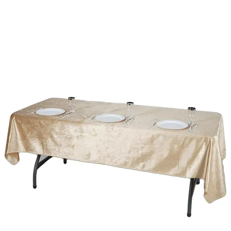 Wholesale High Quality Premium Velvet Rectangle Table Cloth for Wedding Decoration Tablecloth Cover