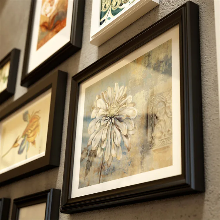 Товар 9043, домашняя настенная деревянная картина в Европейском стиле, набор из 11 креативных фоторамок из массива дерева